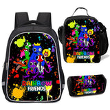 Rainbow Friends School Bookbag Backpacks with Lunch Box