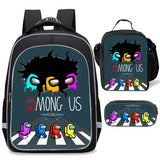 Among Us Backpack Set 16inch School bags backpack with Lunch Bag Pen Case 3 in 1