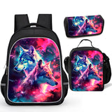 Galaxy Wolf Backpack Set 