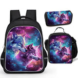 Galaxy Wolf Backpack Set 