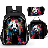 Panda Backpack Set - School Backpack, Lunch Bag, and Pencil Case