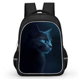 Cat Print Backpack for School 16-Inch Bookbag