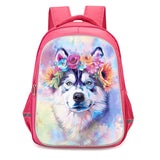 Floral Husky Backpack for Girls