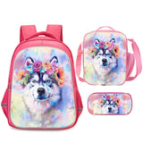 Floral Husky  Backpack Sets