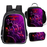 Kids FNAF School Bookbag Backpacks with Lunch Box