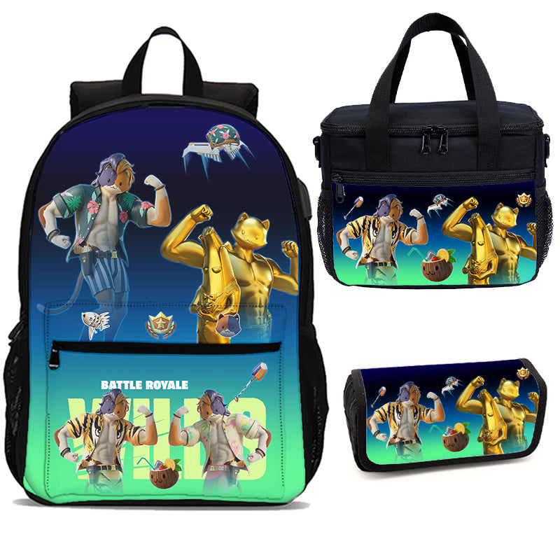 Meowscles Backpack School Bookbag Laptop Bag 18 in