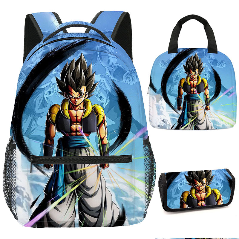 Gogeta Backpack Goku Bookbag Lunch Bag Pencil Case 16 in