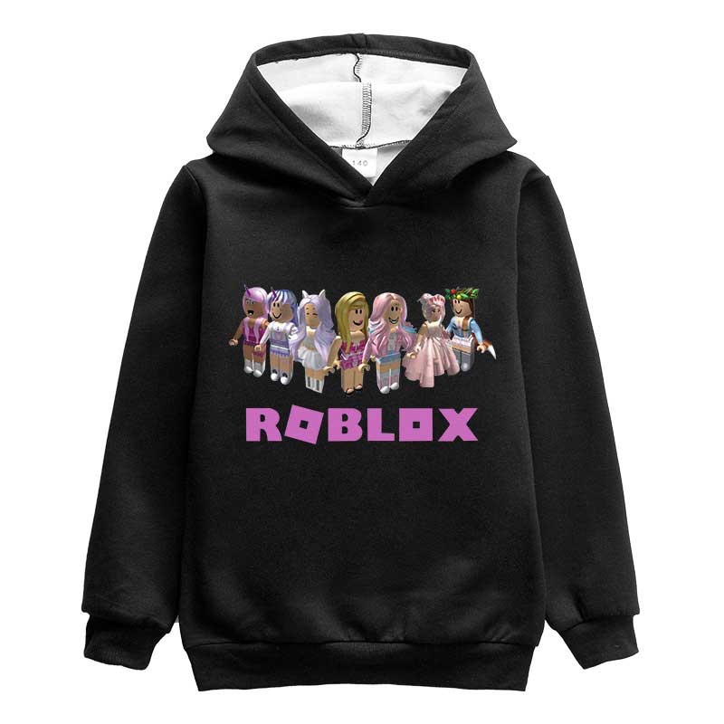 Girls Roblox Fleece Hoodie Pullover Hooded Sweatshirt 4-14 Y