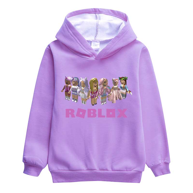 Girls Roblox Fleece Hoodie Pullover Hooded Sweatshirt 4-14 Y