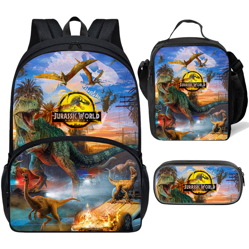 Lightweight 16inch School Bag Dinosaur Backpack For Boys