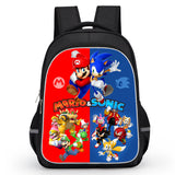 Mario and Sonic Backpack School Bookbag for boys girls