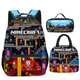Minecraft Backpack Lunch Bag Pencil Case Kids Travel Bag
