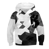 Mulitcolor Abstract Print Hoodie for Kids