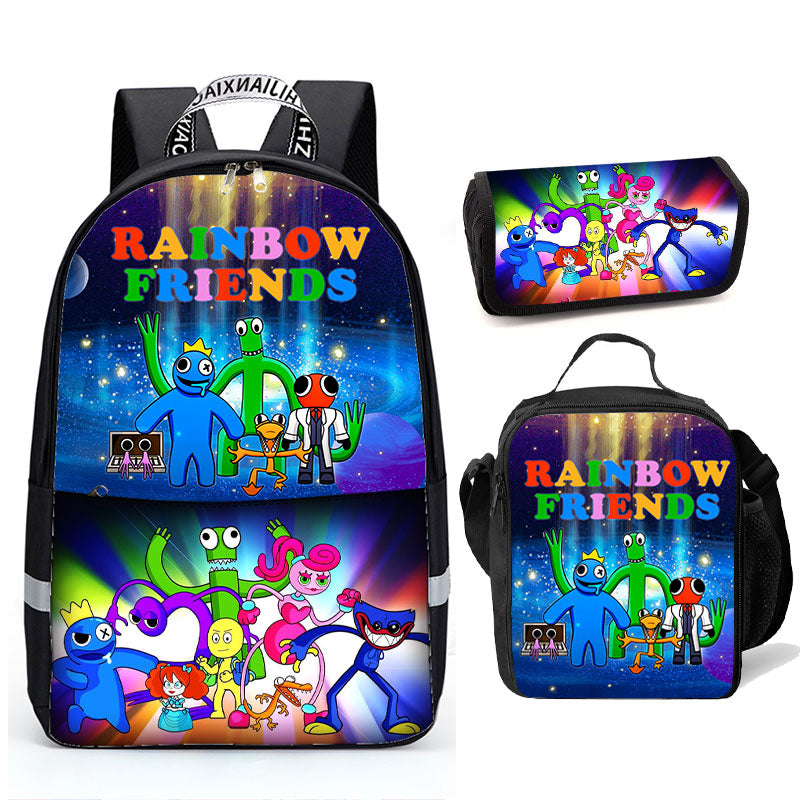 Rainbow Friends Backpack and Lunch Bag Kids School Bag Sets
