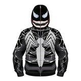 Superhero Mask Costume Casual Zipper Long Sleeve 4-12Y
