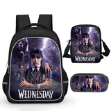 Wednesday Addams School Bookbag Backpacks with Lunch Box