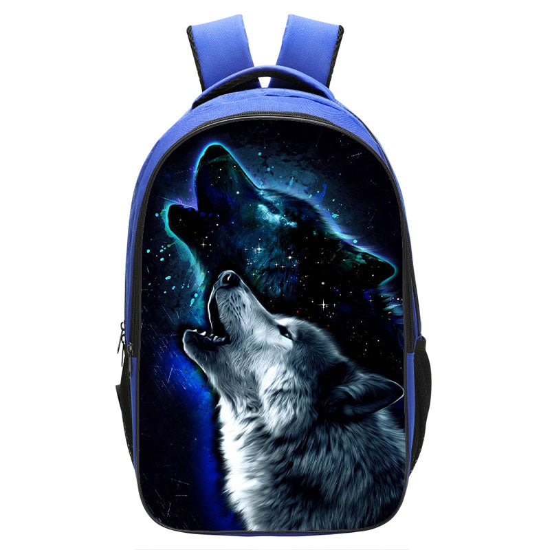 Boys Wolf Backpack Lunch Bag School Bag Pencil Case