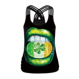 Women's Halloween Tank Tops Saint Patrick's Print Sleeveless Tank Top Shirts