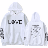 Letter LOVE Hoodie Pullovers Lil Peep Hip Hop Hooded Sweatshirts