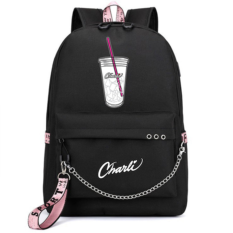 Charli D Amelio backpacks for girls College Travel School Bag