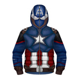 Kids Avengers Captain America zip up hoodie Unisex Jacket