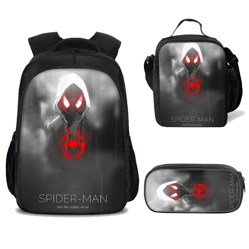 Spider Man  3D  School  Backpack With Lunch bag Pencil Case