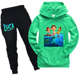 Letter Luca Pullover Hoodie and Jogger Set for Boys Girls Size 3-14 Y