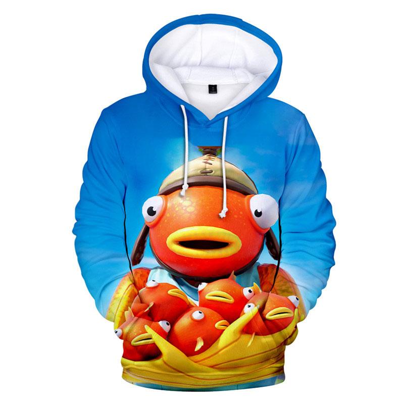 Boys Cute Hoodies Fishy Graphic Hooded Sweatshirt for Youth