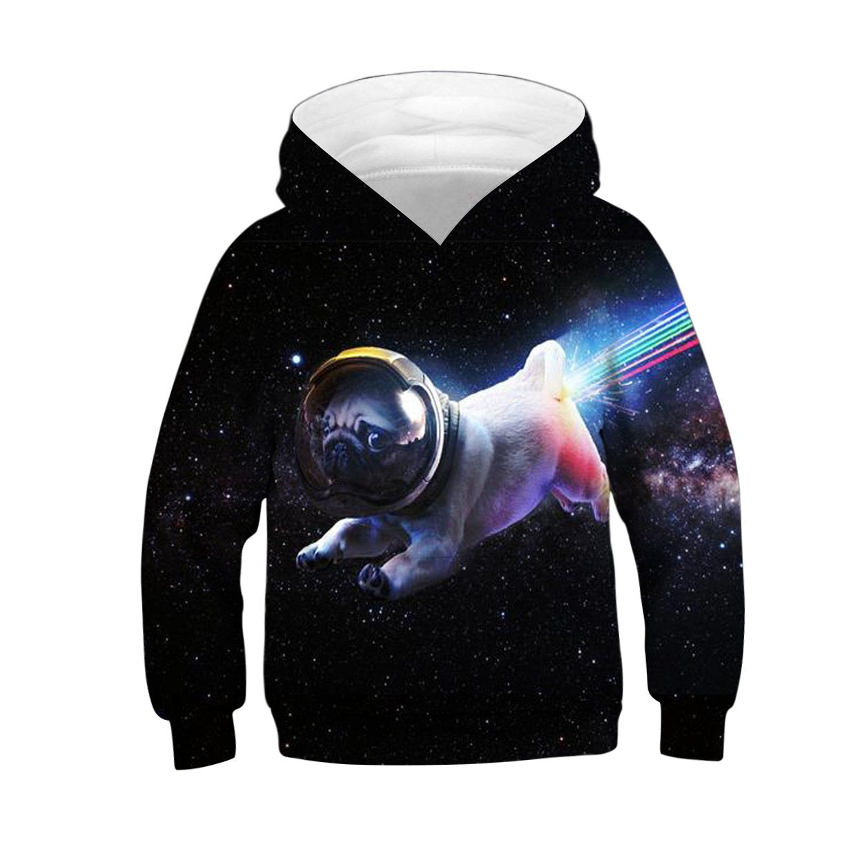 Kids Galaxy space pug Hoodie Unisex Sweatshirt