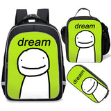 Kids Dream Bookbag Set with Lunch Box Pencil Case 3 in 1