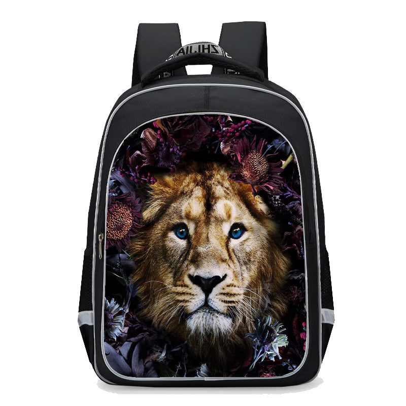 Kids Lion Backpack Set with Lunch Box Pencil Case 3 in 1