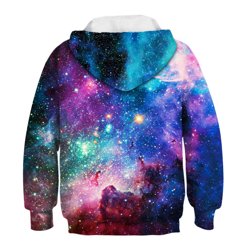 2019 Spring Autumn Boys Girls Hoodies Space Galaxy 3D Print Sweatshirt Kids Tops Casual Children Loose Hoody Tracksuit - firstcorset