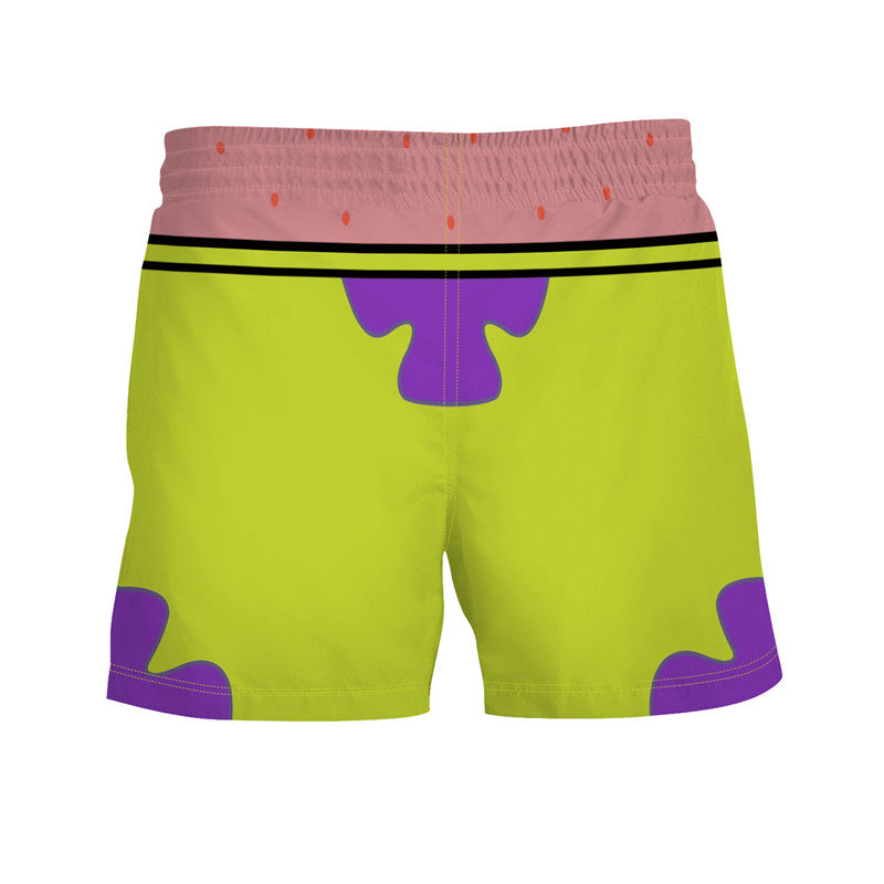Men's Printed Swim Trunks with Mesh Lining Quick Dry Swimsuit Sports Shorts