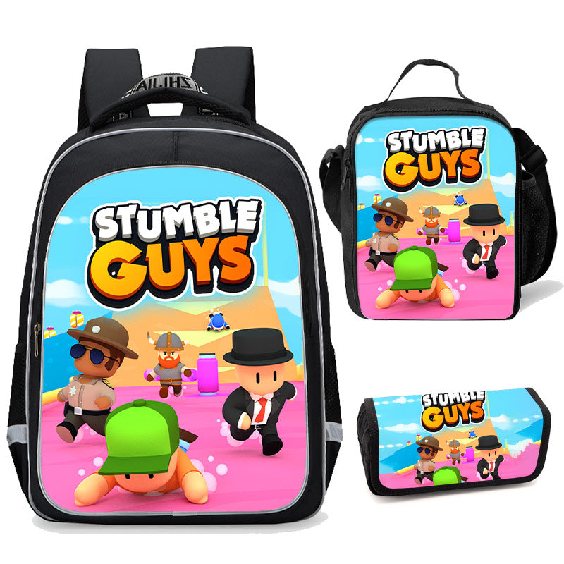 Funny School Backpacks Set with Lunch Box Pencil Case 3 in 1