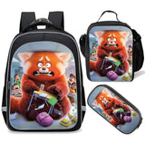 Turning Red Backpack Set with Pencil Case Lunch Bag