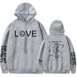 Letter LOVE Hoodie Pullovers Lil Peep Hip Hop Hooded Sweatshirts