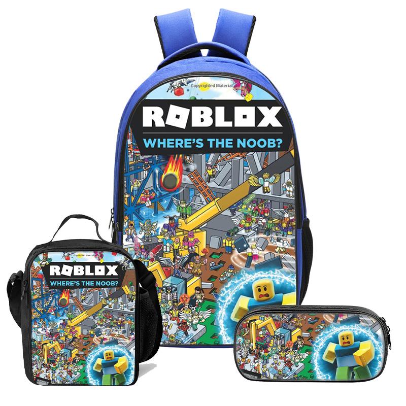 Boys Roblox Backpack Lunch Bag School Bag Pencil Case