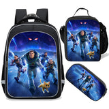 Cartoon 3 in 1 Backpack Set with Pencil Case Lunch Bag