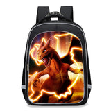 Kids Charizard Backpack Set with Lunch Box Pencil Case 3 in 1