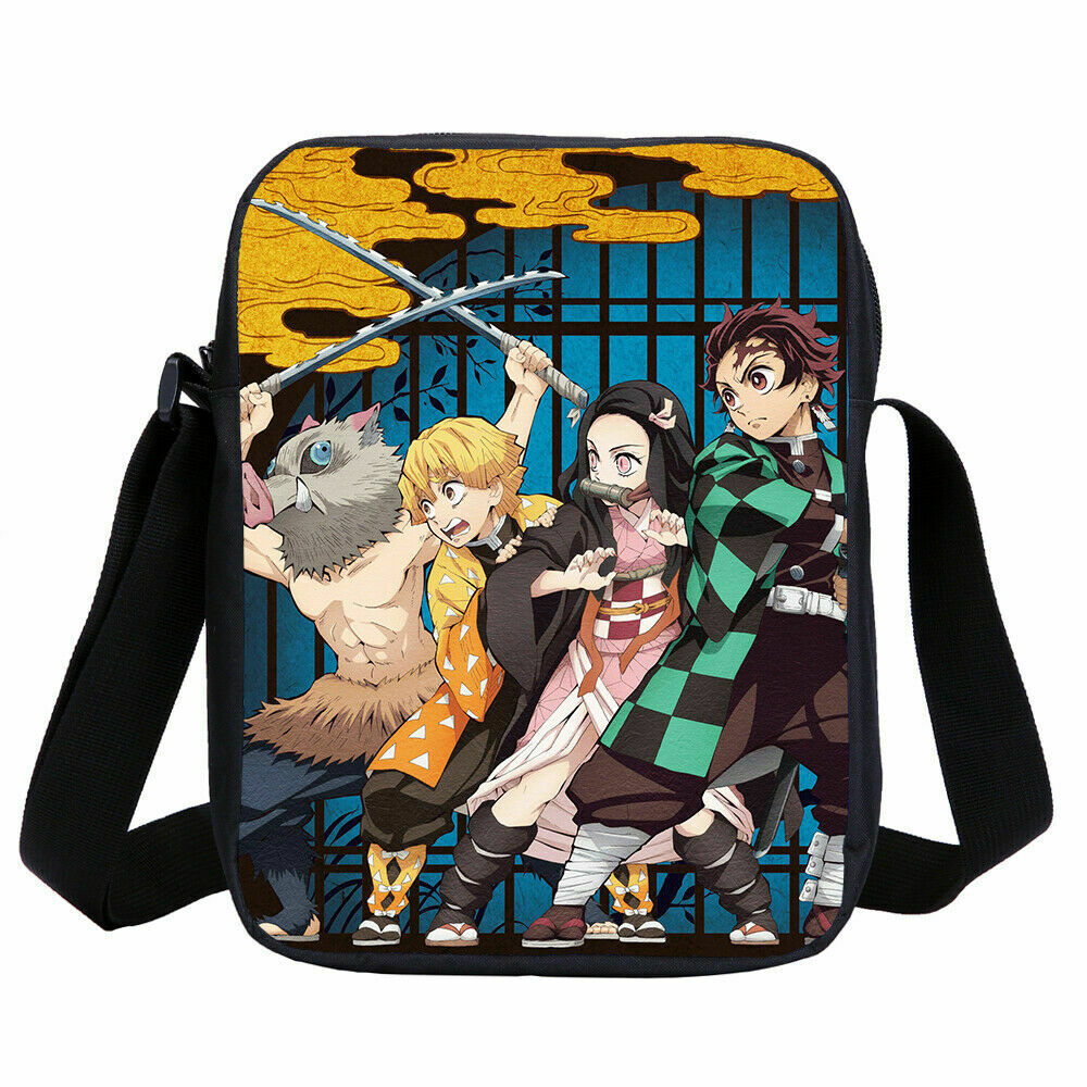 4PCS 3D Demon Slayer Dinosaur School Backpacks for Kids Boy Girls Lightweight Backpack Bookbags Set