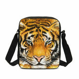 Casual Tiger Large Backpack Insulated Lunch Bags Pencil Case Boys Girls Schoolbag 4PCS